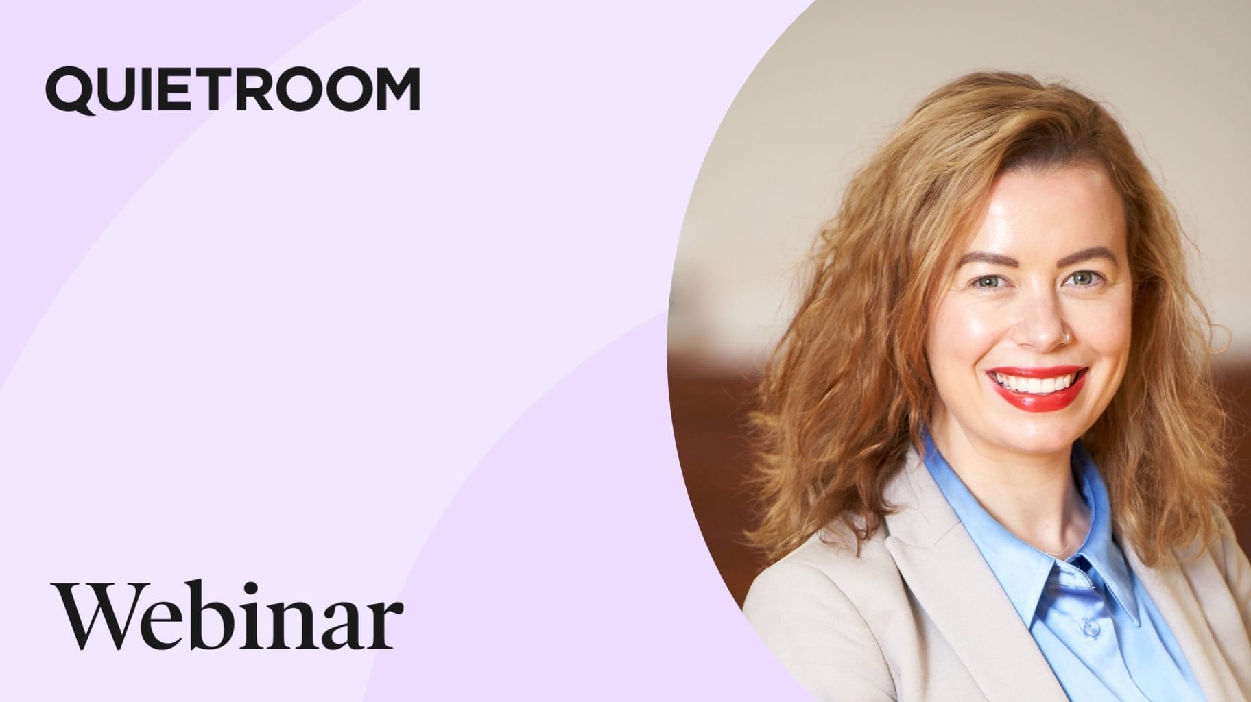 Eleanor Harry, CEO and founder of HACE, is guest speaker for Quietroom's webinar on 1 April 2026