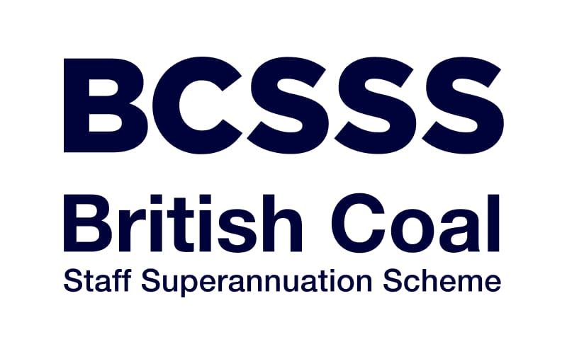 British Coal Staff Superannuation Scheme (BCSSS) logo. Dark on a white background.