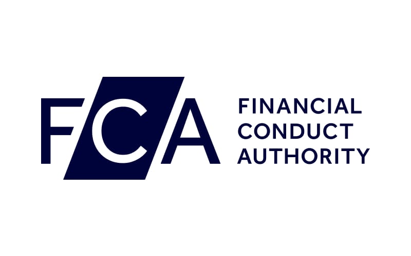 Financial Conduct Authority (FCA) logo. Dark on a white background