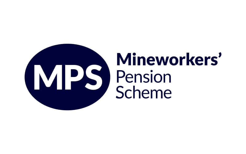 Mineworkers' Pension Scheme logo. Dark on a white background.